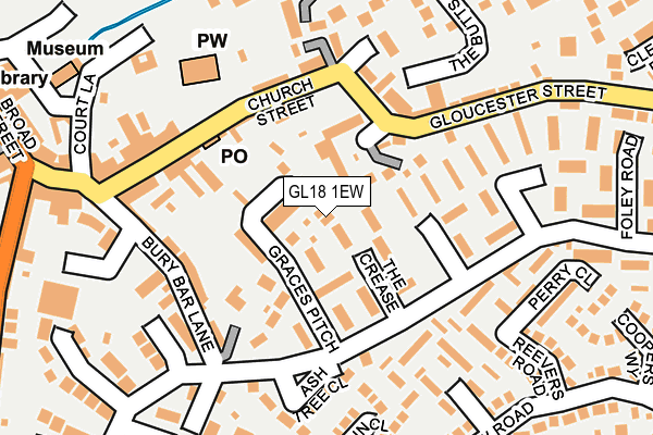 GL18 1EW map - OS OpenMap – Local (Ordnance Survey)