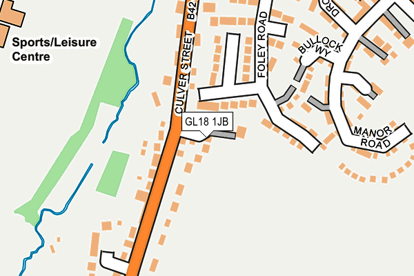 GL18 1JB map - OS OpenMap – Local (Ordnance Survey)