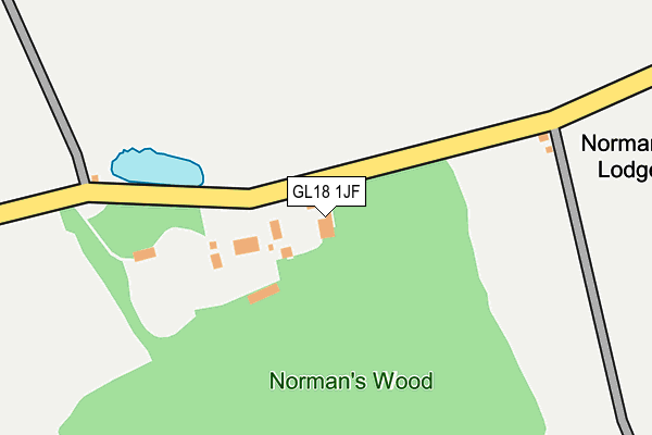 GL18 1JF map - OS OpenMap – Local (Ordnance Survey)