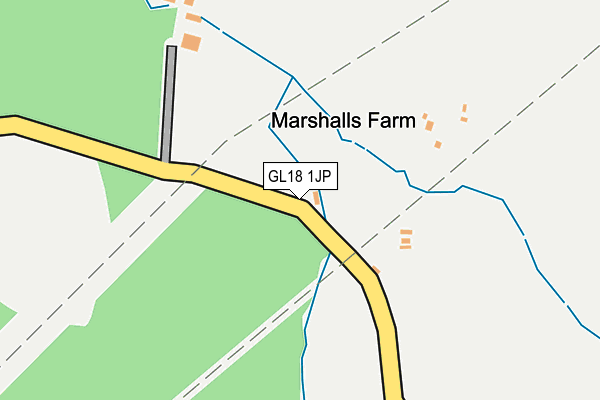 GL18 1JP map - OS OpenMap – Local (Ordnance Survey)