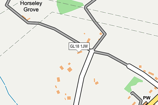 GL18 1JW map - OS OpenMap – Local (Ordnance Survey)