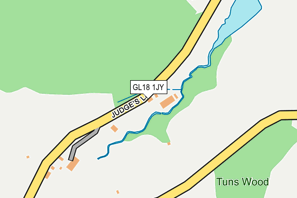 GL18 1JY map - OS OpenMap – Local (Ordnance Survey)