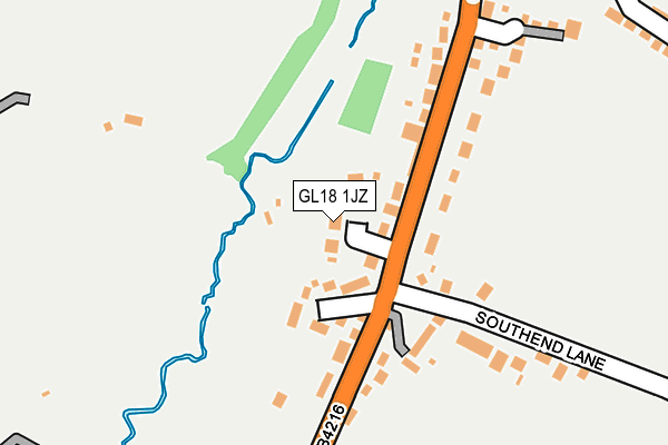 GL18 1JZ map - OS OpenMap – Local (Ordnance Survey)