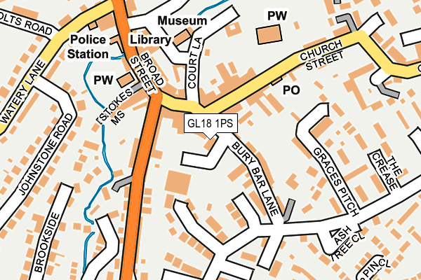 GL18 1PS map - OS OpenMap – Local (Ordnance Survey)