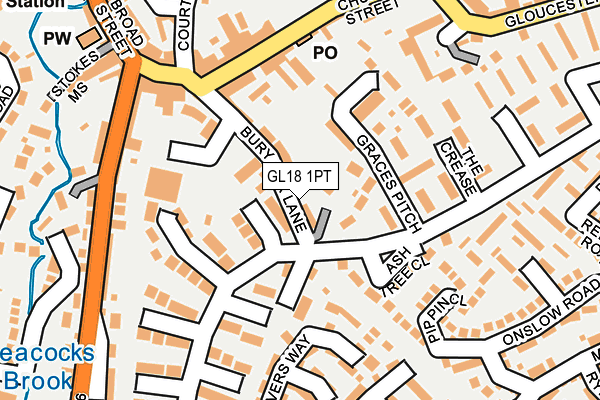 GL18 1PT map - OS OpenMap – Local (Ordnance Survey)