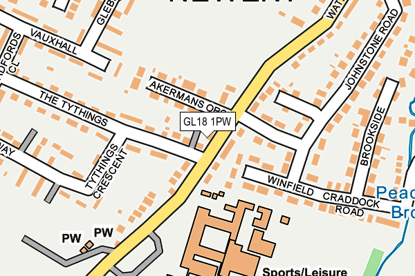 GL18 1PW map - OS OpenMap – Local (Ordnance Survey)