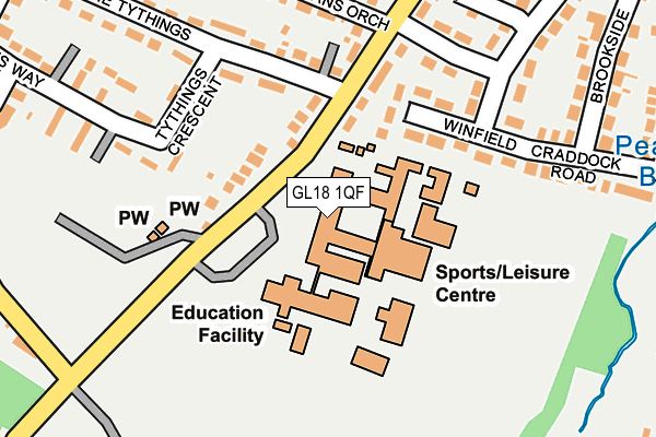 Map of NEWENT COMMUNITY SPORTS LIMITED at local scale