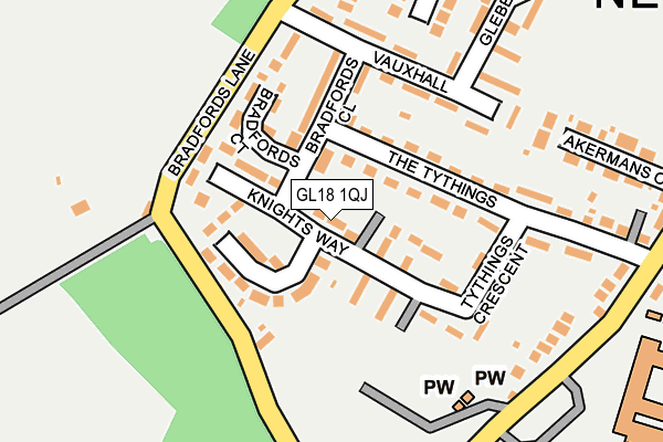 GL18 1QJ map - OS OpenMap – Local (Ordnance Survey)