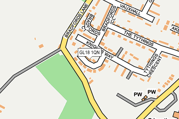 GL18 1QN map - OS OpenMap – Local (Ordnance Survey)