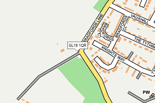 GL18 1QR map - OS OpenMap – Local (Ordnance Survey)