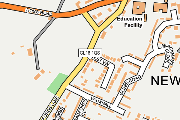 GL18 1QS map - OS OpenMap – Local (Ordnance Survey)