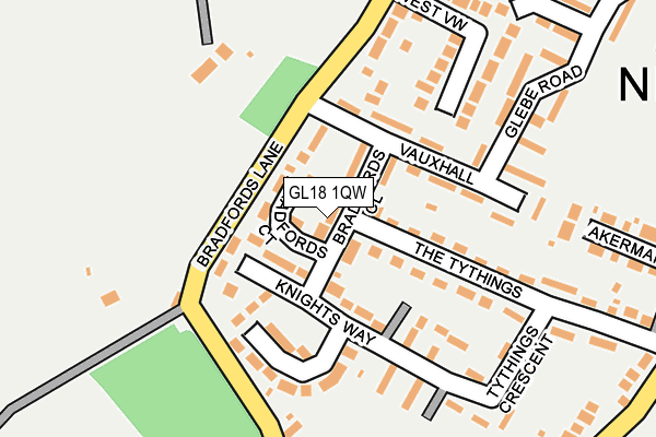 GL18 1QW map - OS OpenMap – Local (Ordnance Survey)