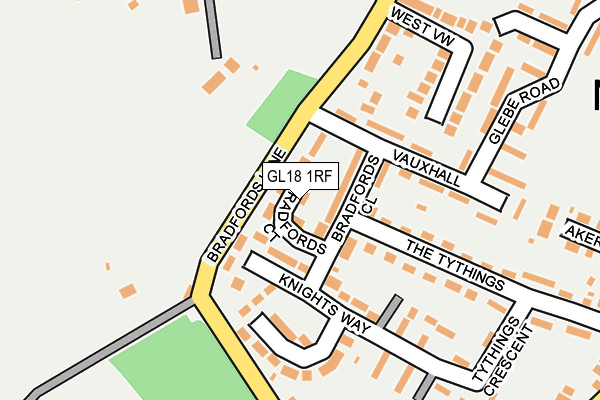 GL18 1RF map - OS OpenMap – Local (Ordnance Survey)