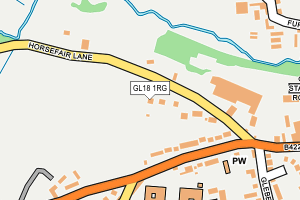 GL18 1RG map - OS OpenMap – Local (Ordnance Survey)