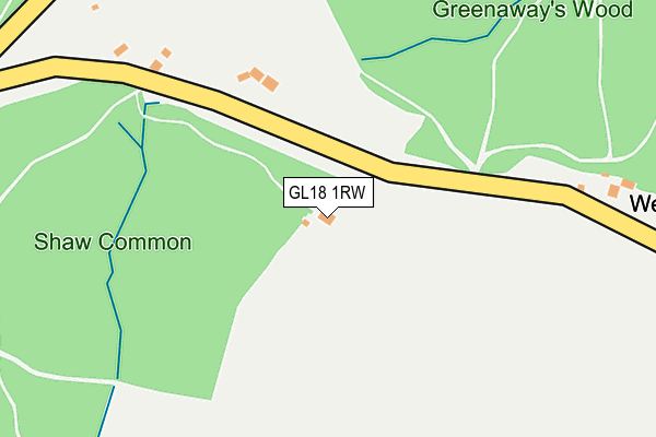 GL18 1RW map - OS OpenMap – Local (Ordnance Survey)