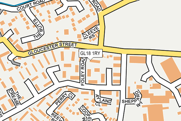 GL18 1RY map - OS OpenMap – Local (Ordnance Survey)