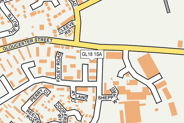 GL18 1SA map - OS OpenMap – Local (Ordnance Survey)