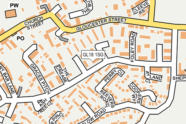 GL18 1SG map - OS OpenMap – Local (Ordnance Survey)