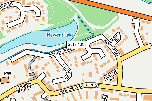GL18 1SN map - OS OpenMap – Local (Ordnance Survey)