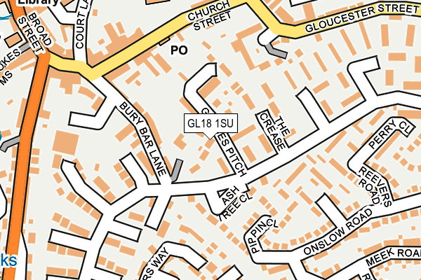 GL18 1SU map - OS OpenMap – Local (Ordnance Survey)