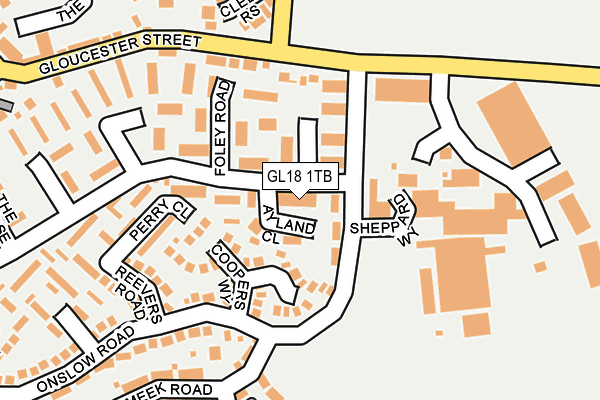 GL18 1TB map - OS OpenMap – Local (Ordnance Survey)