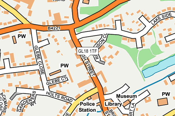 GL18 1TF map - OS OpenMap – Local (Ordnance Survey)