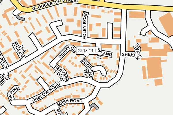 GL18 1TJ map - OS OpenMap – Local (Ordnance Survey)
