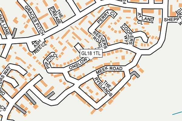 GL18 1TL map - OS OpenMap – Local (Ordnance Survey)