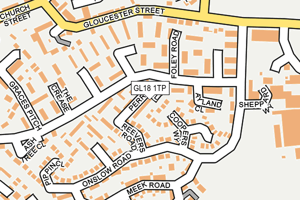 GL18 1TP map - OS OpenMap – Local (Ordnance Survey)