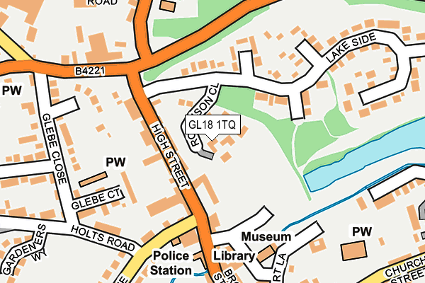 GL18 1TQ map - OS OpenMap – Local (Ordnance Survey)