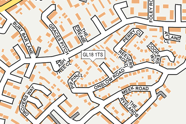 GL18 1TS map - OS OpenMap – Local (Ordnance Survey)