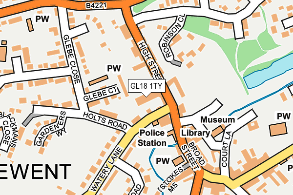 GL18 1TY map - OS OpenMap – Local (Ordnance Survey)