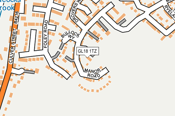 GL18 1TZ map - OS OpenMap – Local (Ordnance Survey)