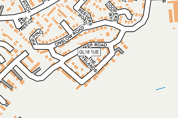 GL18 1UE map - OS OpenMap – Local (Ordnance Survey)