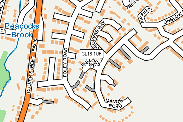 GL18 1UF map - OS OpenMap – Local (Ordnance Survey)