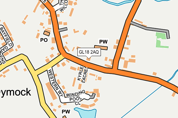 GL18 2AQ map - OS OpenMap – Local (Ordnance Survey)