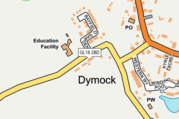 GL18 2BD map - OS OpenMap – Local (Ordnance Survey)