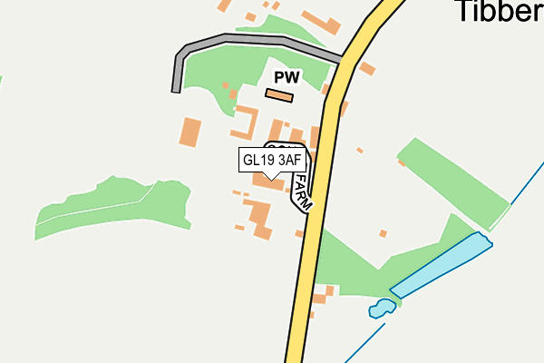 GL19 3AF map - OS OpenMap – Local (Ordnance Survey)