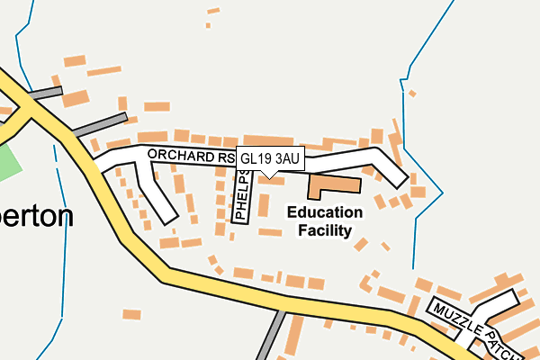 GL19 3AU map - OS OpenMap – Local (Ordnance Survey)