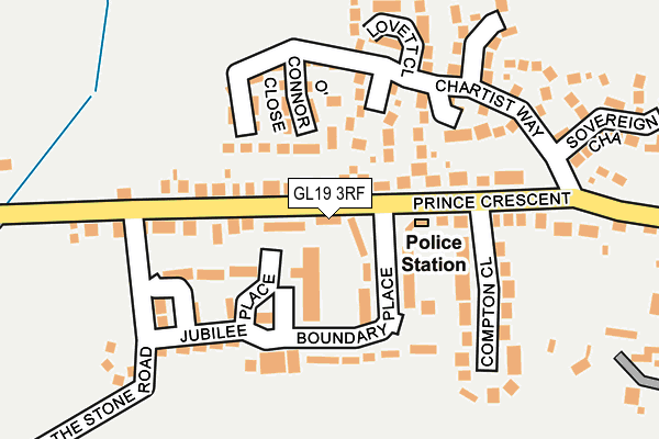 GL19 3RF map - OS OpenMap – Local (Ordnance Survey)