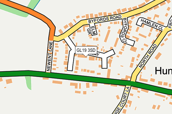 GL19 3SD map - OS OpenMap – Local (Ordnance Survey)