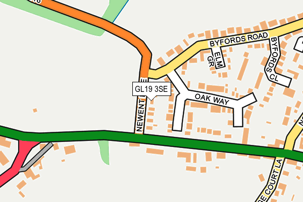 GL19 3SE map - OS OpenMap – Local (Ordnance Survey)