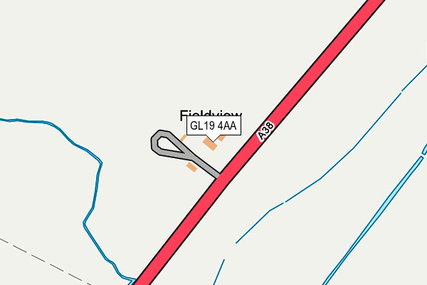 GL19 4AA map - OS OpenMap – Local (Ordnance Survey)