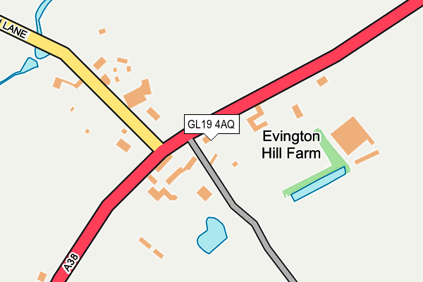 GL19 4AQ map - OS OpenMap – Local (Ordnance Survey)