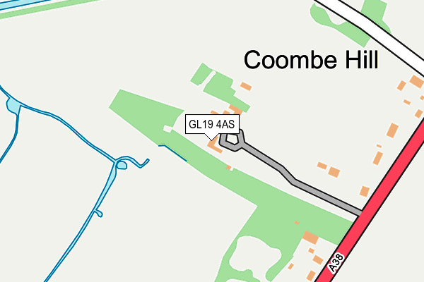 GL19 4AS map - OS OpenMap – Local (Ordnance Survey)