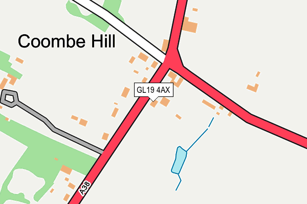 GL19 4AX map - OS OpenMap – Local (Ordnance Survey)