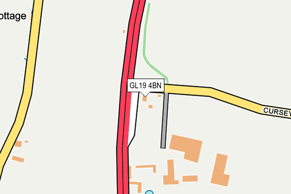 GL19 4BN map - OS OpenMap – Local (Ordnance Survey)