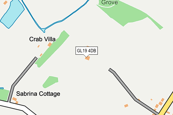 GL19 4DB map - OS OpenMap – Local (Ordnance Survey)