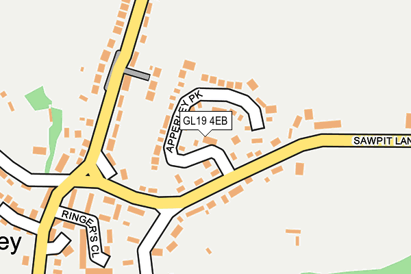 GL19 4EB map - OS OpenMap – Local (Ordnance Survey)