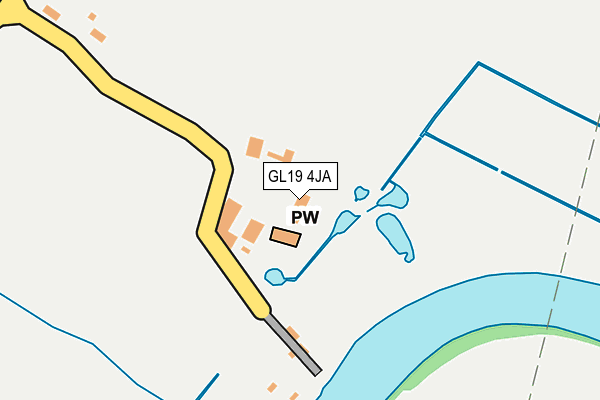 GL19 4JA map - OS OpenMap – Local (Ordnance Survey)